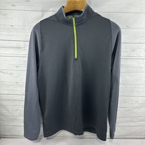 Nike Golf Dri-fit Men’s Long Sleeve Light Weight Polo Gray Size Large